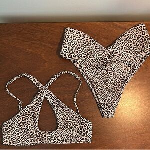 Skatie Leopard Print Bikini Swimsuit